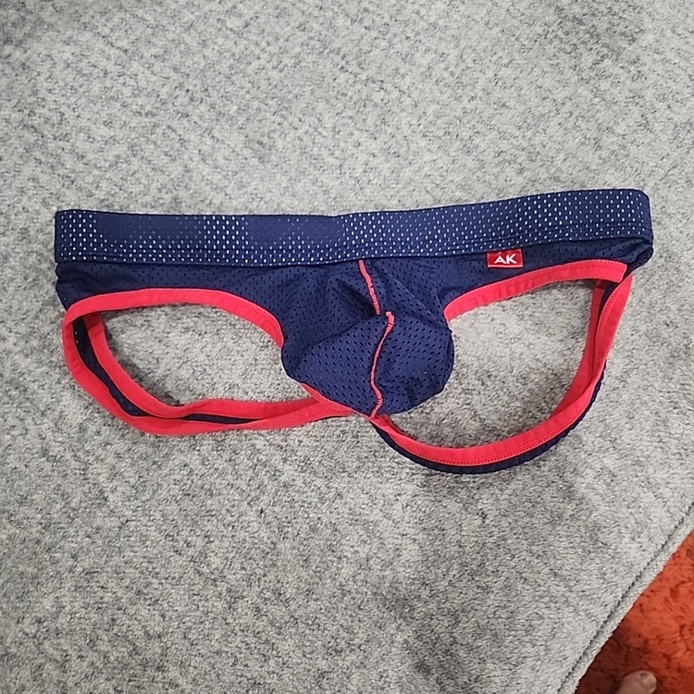 Arjen Kroos Blue/Red Jockstrap Cup Underwear Sz M